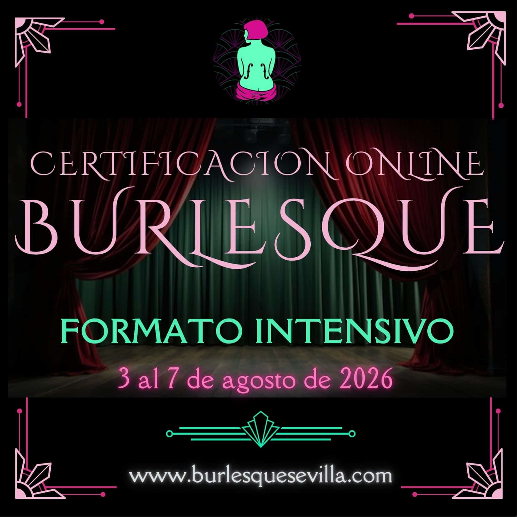 Certificación ONLINE intensiva de profesoras de Burlesque
